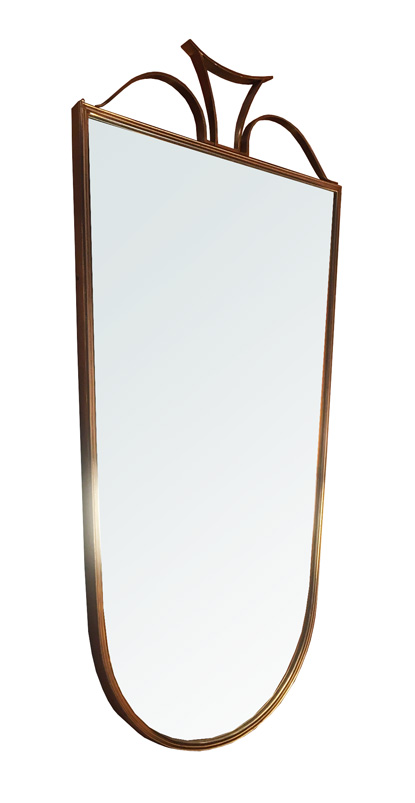 Specchio ottone curvo