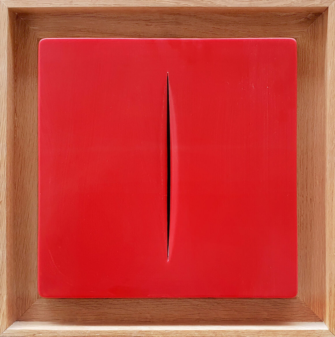 Lucio fontana – concetto spaziale rosso